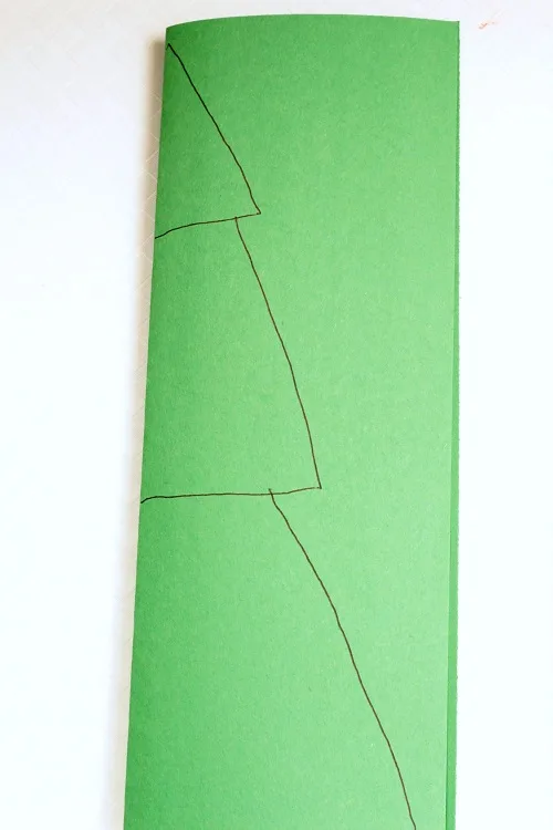 Making a Christmas tree craft with kids