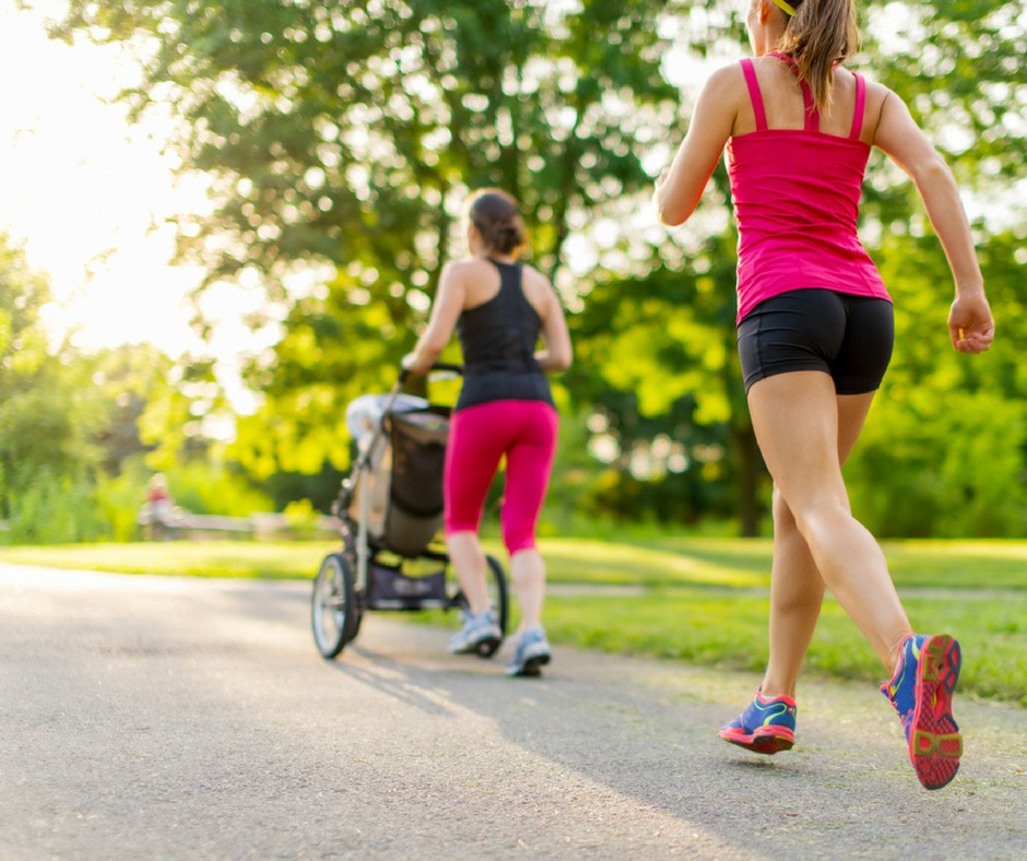 5 Tips to Get Healthy Using A Baby Jogger Stroller - There are many important pieces to a new mom's postpartum care including her mental and physical health. Getting out for a walk or run is good for mom and baby. Staying active is excellent self-care and the fresh air may help baby nap. (My kids loved the motion of a moving stroller!)