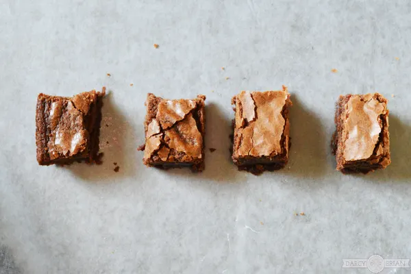 Make these cute and fun glittery brownie bites for a tea party themed birthday or baby shower.