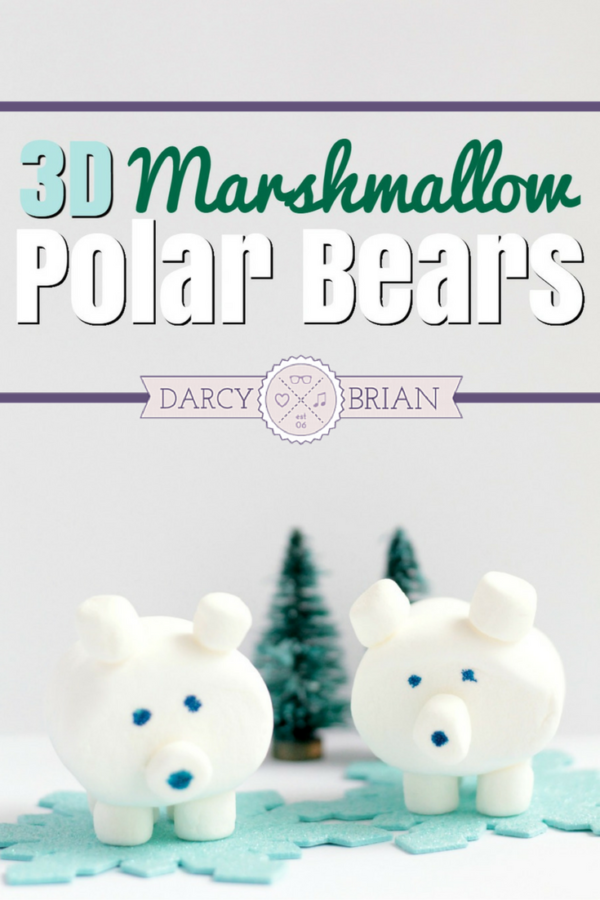 Easy 3D Edible Marshmallow Polar Bear Craft for Kids