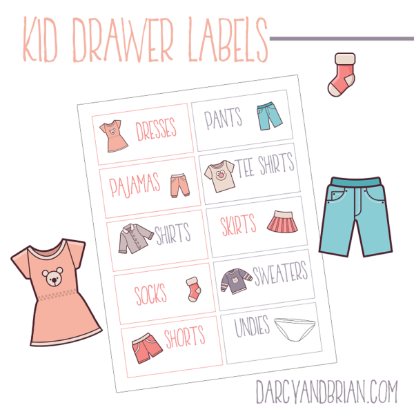 Printable Labels for Kids' Clothes Storage Boxes - The Homes I Have Made