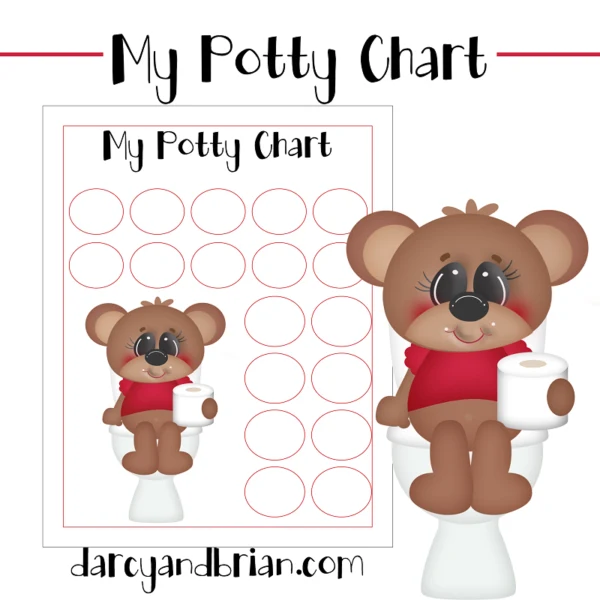 Use this potty training chart with our tips on how to potty train your child.