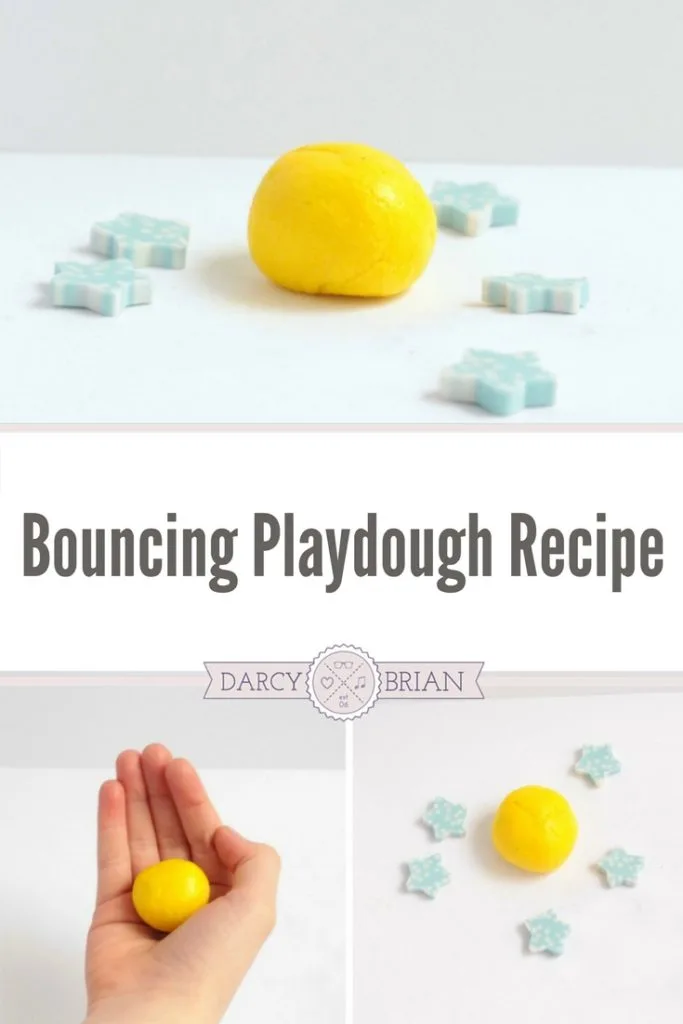 Looking for a fun hands on kids activity? Kids will have a blast making this easy bouncing playdough recipe with you! Perfect indoor activity. Also a fun idea to make for a birthday party favor!