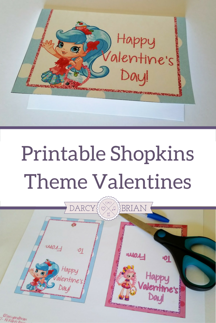 Free Printable Shopkins Valentines Cards for Kids