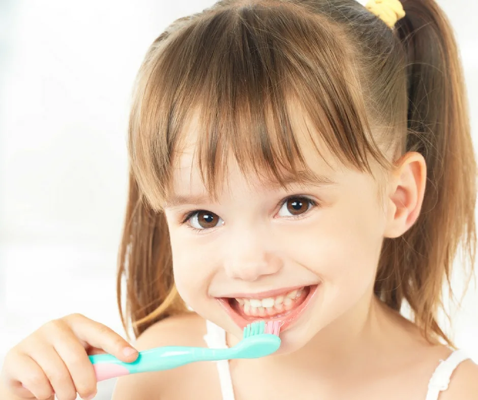 Tips for teaching kids how to brush their teeth plus printable chart.