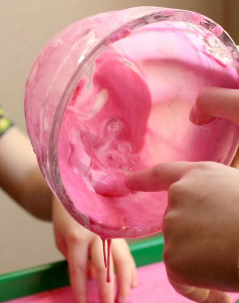 How to make pink oobleck