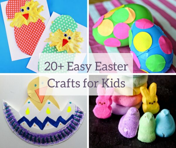20 Easy Easter Crafts For Kids to make your holiday easy to manage and fun! Grab craft supplies and make adorable crafts for Easter this year!