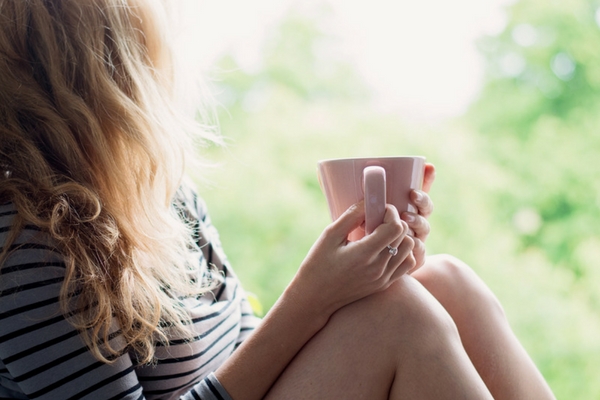 Mom taking a coffee break alone is just one way to recharge.