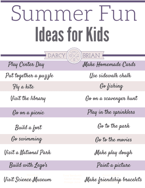 Don't miss our list of Summer Fun Ideas for Kids and the great Free Printable lists you can use for a bored jar this summer for your children to stay busy!