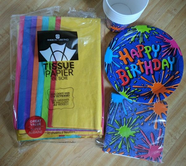 Supplies for simple bright birthday party centerpieces #BirthdaysMadeBrighter #CollectiveBias #Shop