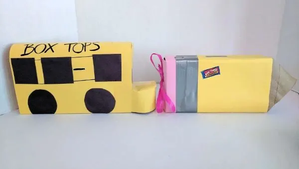 Make cute Box Tops holders using old tissue boxes