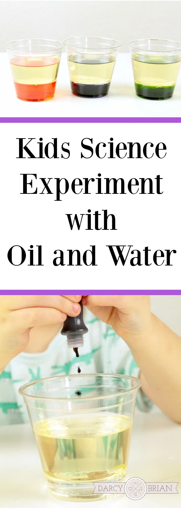 Looking for fun kids activities? Try this easy Kids Science Experiment and have fun teaching your kids! Our Oil and Water Color Changing Lab is going to be a hit with your children. It's a great activity to introduce scientific concepts to preschool and kindergarten age children and even first graders or second graders.