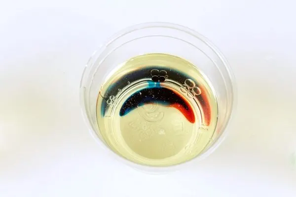 Kids oil and water science experiment tutorial