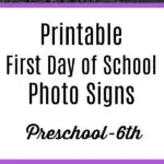 Looking for a simple way to make back to school memorable? Use these First Day of School printable photo signs to capture fun memories of your kids. These free printable signs have grade specific options that you can use year to year. Get preschool through sixth grade plus first day of middle school, high school, and college.