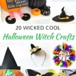 Awesome list of witch crafts for Halloween! Do you prefer cute and fun or spooky Halloween decor? Witches can be either one! This list has lots of fun DIY Halloween decoration ideas for adults to make as well as crafts for kids.