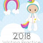 Fun unicorn themed writing practice printable sheets