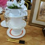 Tea cup tower on the Alice table at the Mad Hatter Tea Party Event