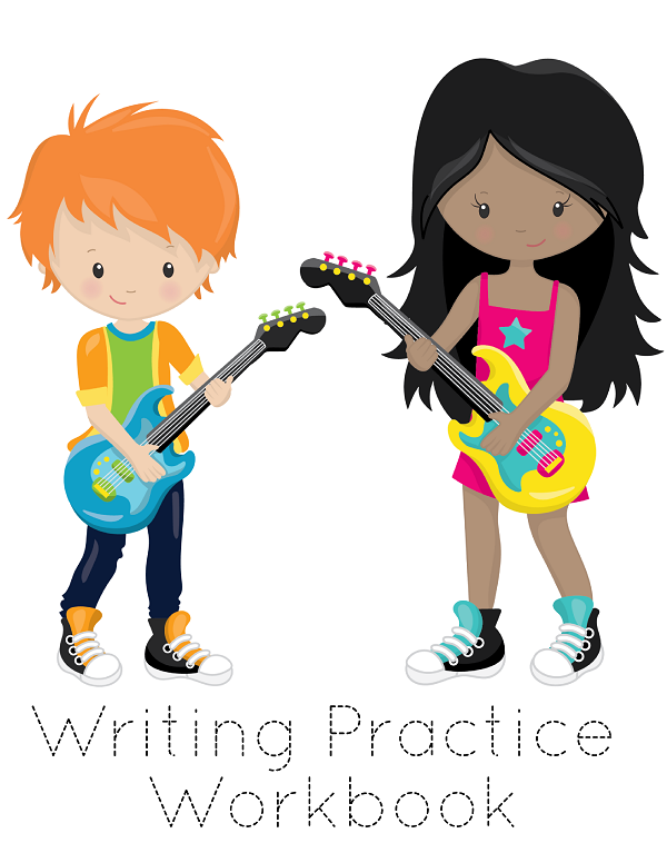 No prep sight words writing practice workbook! This printable workbook includes 10 pages with traceable sight words and rock star themed coloring pages. Perfect for homeschool and classroom writing centers and for at home reading and writing practice.