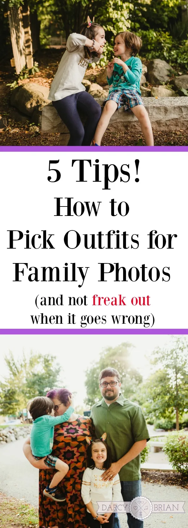 Great tips and a sweet story! I think almost all parents go through this at one time or another! Looking for tips on how to dress for family photos? Get 5 tips from a family photographer plus one mom's story when her kids wouldn't wear their outfits.