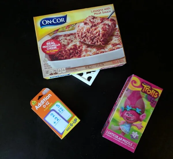 On-Cor Lasagna, flash cards, and a puzzle