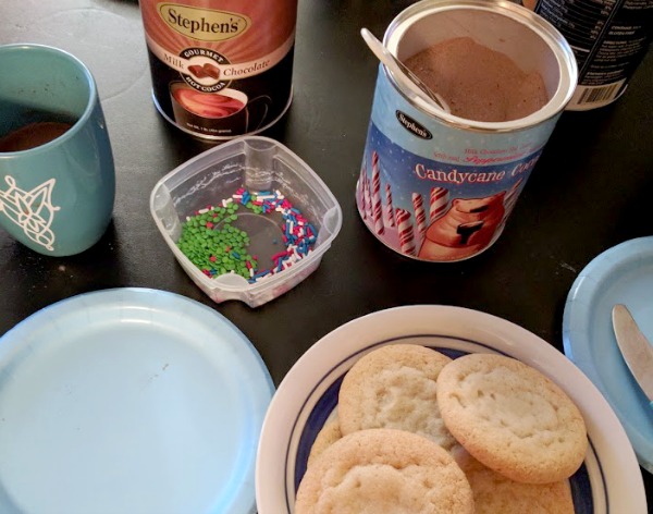 Cookie decorating and Hot Cocoa Bar