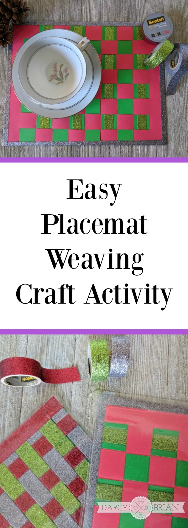 [AD] Love how easy and affordable this glittery placemat craft activity is! Let the kids help you create unique placemats to use as part of your holiday table decor. It's a quick craft kids will love working on with you! #EverydayCraftMoments #CollectiveBias