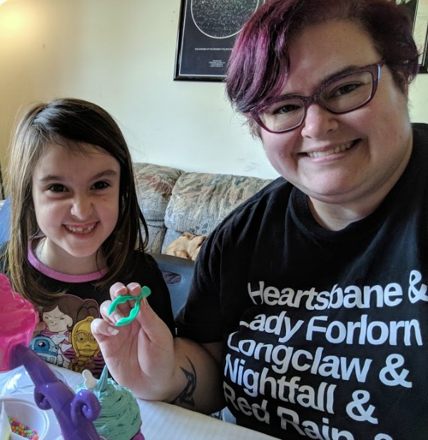 Darcy and her daughter spending quality time together crafting with Sweetlings.