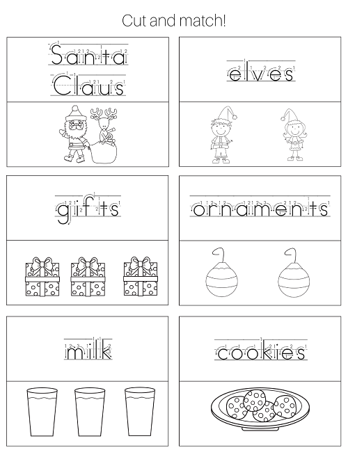 Printable Christmas writing practice