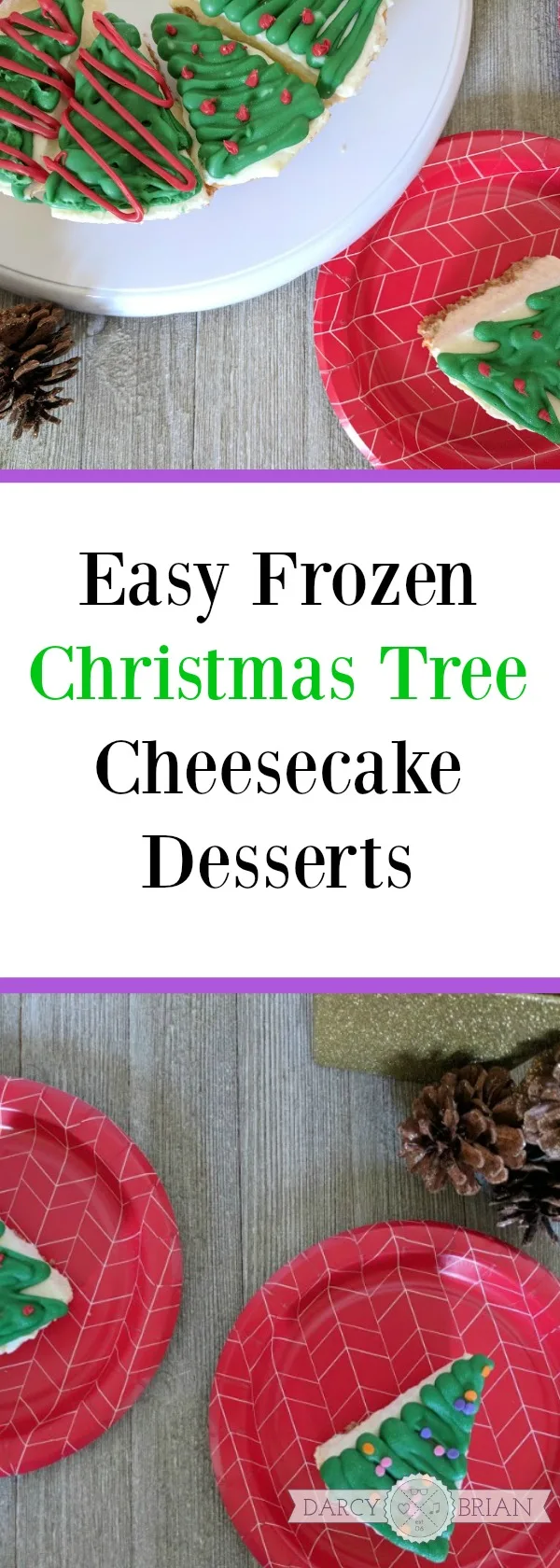 Aren't these frozen Christmas tree cheesecakes cute? Save time with this mini dessert hack. Your guests will love these fun and tasty treats! #MadeWithLove #Meijer #ad