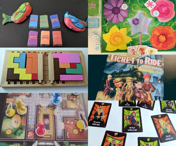 Great gift guide for board games and card games perfect for family game nights.