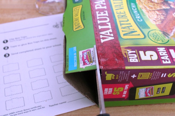 Clipping and collecting Box Tops for Education