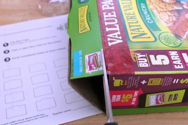 Clipping and collecting Box Tops for Education