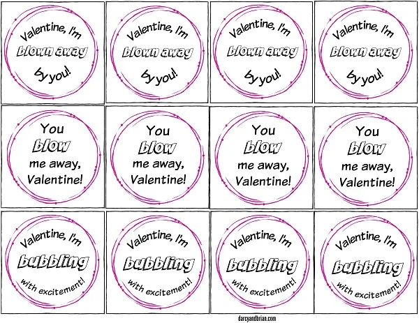 Last Minute Classroom Valentine Printables for Valentine's Day