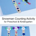 Looking for a quick winter counting activity for kids? This adorable snowman button counting activity is perfect for children in preschool and kindergarten! You can easily set up this math activity at home or at school for math centers. The kids will have fun while working on number recognition, counting 1-10, and fine motor skills.