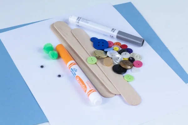 Supplies needed for this snowman counting activity