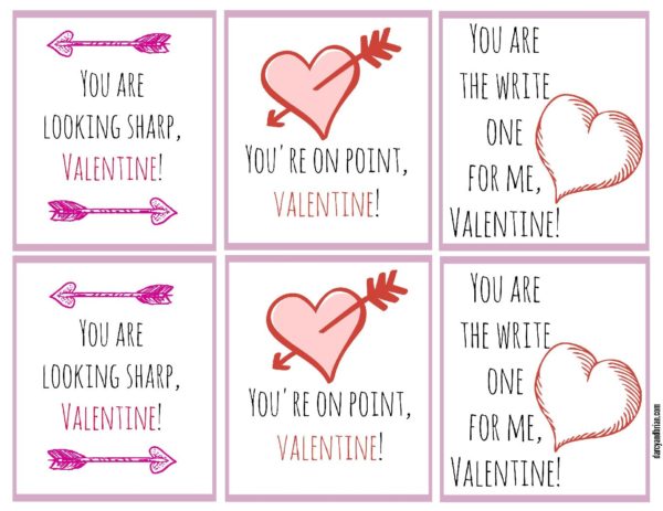 Valentine Card pencil printable | Life With Darcy and Brian