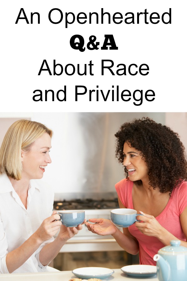 It's important to talk to each other about social justice issues which includes racism and privilege. As parents, it's important to teach our children about this as well. Check out this openhearted discussion on race and privilege.