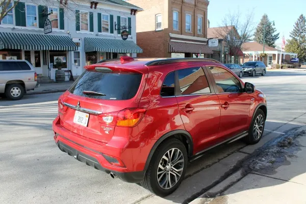 Mitsubishi Outlander parked in downtown Cedarburg