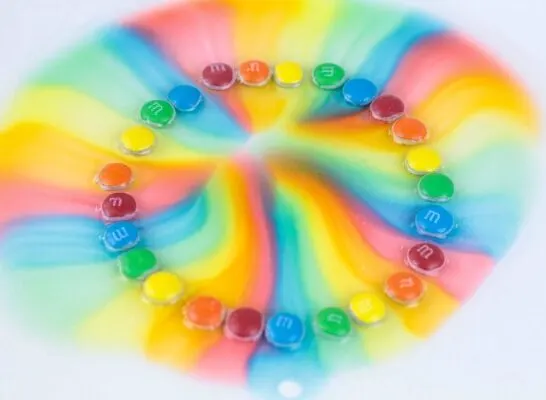 Use candy to create a rainbow and get little kids excited about science.