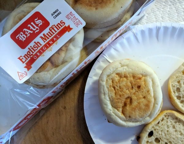 Bays English Muffins ready to be toasted.