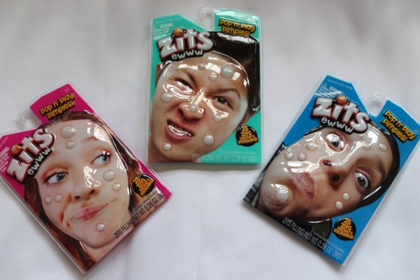 Three packs of zits eww pimple stickers for kids