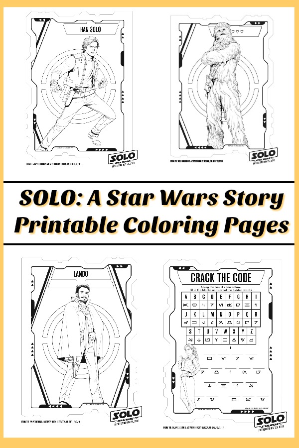 Do you and your kids love Star Wars? Have fun with these free printable SOLO: A Star Wars Story coloring pages and activities featuring Han Solo, Chewbacca, Lando, and more!