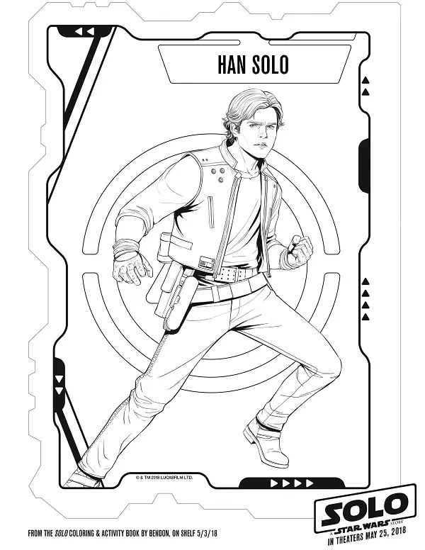 Han Solo coloring page example