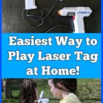 AD: Looking for fun outdoor games the kids can play? Check out the easiest way to play laser tag at home! Using these laser blaster toys make it fun to play laser tag in the backyard. Great idea for a boys birthday party!