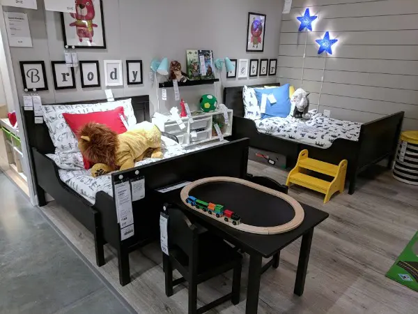 Kids bedroom showroom at IKEA Oak Creek Wisconsin