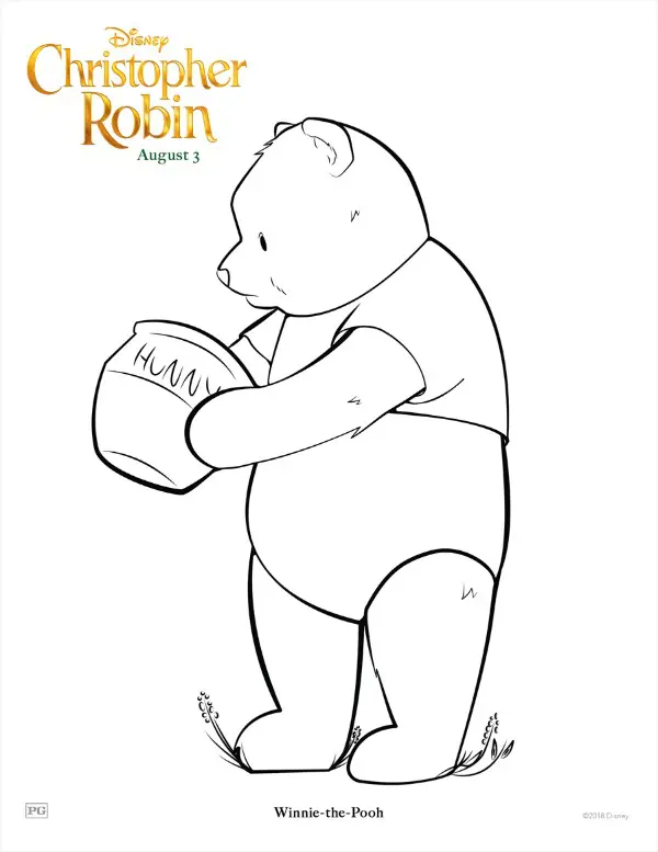 Printable Winnie the Pooh coloring page