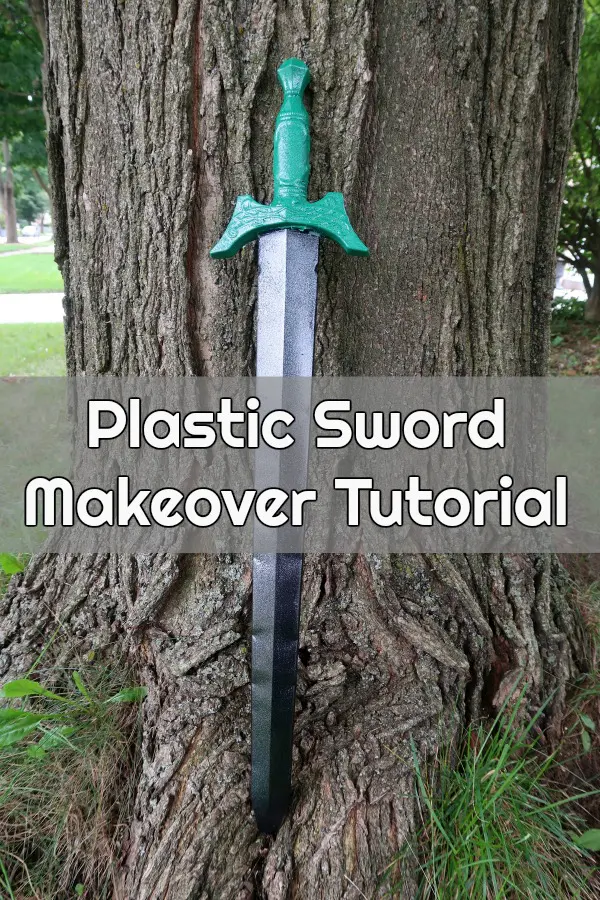 #ad Learn how to give a plastic toy sword a makeover with this tutorial. It'll look awesome for a Halloween costume or pretend play. You can even make a matching cardboard shield using Plasti Dip Craft!