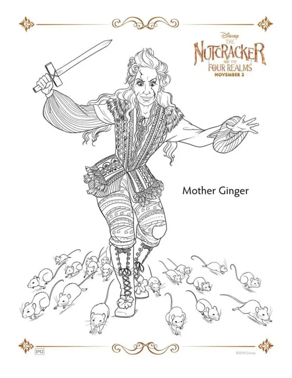 Mother Ginger coloring page from Nutcracker and the Four Realms