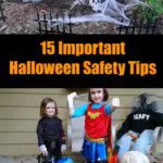 Be prepared for Halloween with these safety tips for homeowners. These tips will prepare your home for visiting trick-or-treaters plus tips to keep your kid's Halloween costume safe. #ad #Halloweensafety