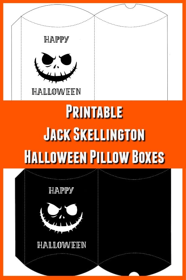 Jack Skellington inspired pillow box printables